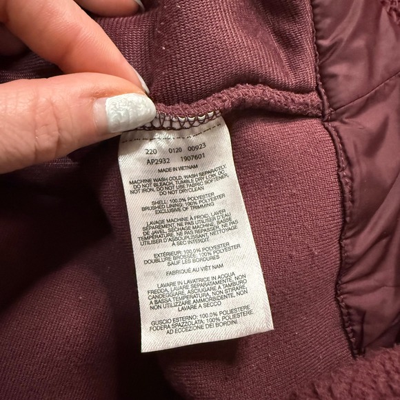 Columbia Womens Burgundy Sherpa Mixed Fleece Full Zip Long Jacket AP2932 XL - Picture 5 of 7